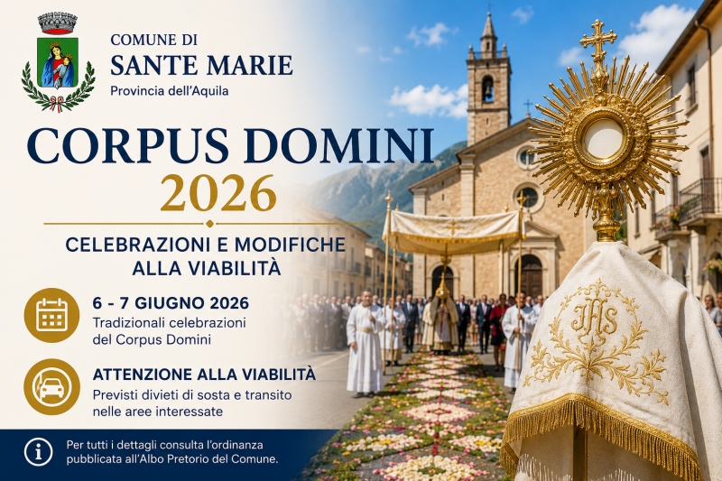 Corpus Domini 2026: celebrazioni e modifiche temporanee alla viabilit�